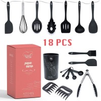 18pcs/Set Silicon Cooking Utensil Set with Holder Silicone Kitchenware Set with Gift Box  
