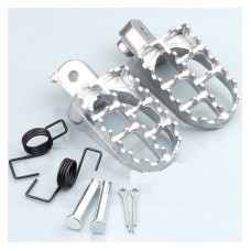 Footrest Foot Pegs Foot Pedals for Yamaha PW50 PW80 TW200 Kids Dirt Bikes Silver 