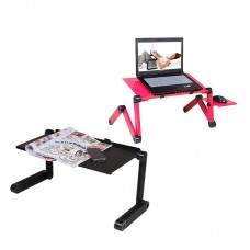 360° Adjustable Laptop Desk Stand Foldable Notebook PC Table Desk w/ Removable Mouse Tray          