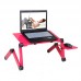 360° Adjustable Laptop Desk Stand Foldable Notebook PC Table Desk w/ Removable Mouse Tray          