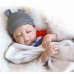 23'' NPK Reborn Baby Dolls Silicone Full Body Sleeping Doll Soft Vinyl Lifelike Newborn Boy