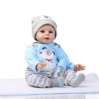 22Inch NPK Reborn Baby Dolls Silicone Soft Newborn Baby Boy Christmas Toys Gift 9042-2    