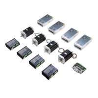 Nema34 Kit (4 34HS5435C-37B2 Stepper Motors+4 DM860A Drivers+4 350W-60V Power Supply+Breakout Board)         