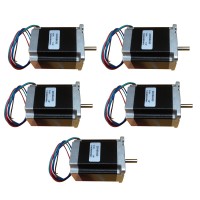 5pcs Nema 23 Stepper Motor 23HS8430 270oz.in 1.9NM Single Shaft 76mm 3A CNC Router Stepper Motor Kit            