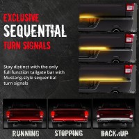 60'' LED Tailgate Light Bar Sequential Turn Signal Break Rear LED Strip for Pickup Truck Wrangler 