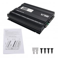 12V Car Audio Amplifier 3800W 4 Channel Truck Car Audio Power Stereo Amp Speaker Metal