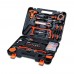 82Pcs Hardware Tool Kit Car Tool Wrench Socket Pliers Hammer Hacksaw+ Carry Box Home 