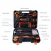 82Pcs Hardware Tool Kit Car Tool Wrench Socket Pliers Hammer Hacksaw+ Carry Box Home 