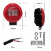 1pc 30W Red Round Off-road Spotlight LED Working Lamp for SUV Off-Road Vehicles Boat Motorcycle 