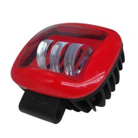 1pc 30W Red Rectangle Off-road Spotlight LED Spotlight Boat for SUV Off-Road Vehicles Boat Motorcycle