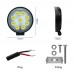 1pc 27W 2700LM Round Off-road Spotlight LED Work Light for Truck Jeep ATV SUV Boat Yacht 