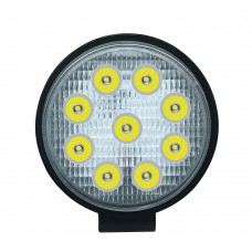 1pc 27W 2700LM Round Off-road Spotlight LED Work Light for Truck Jeep ATV SUV Boat Yacht 