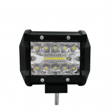 1pc 4" 60W Off-road Roof Light LED Work Light Flood Beam for Truck SUV Boat Crane Forklift 