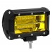 1pc 5" 72W Yellow Light Off-Road Spotlight LED Work Light for Truck SUV Vehicles Boats Lighting 