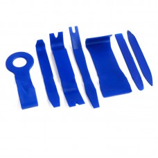 7pcs Blue Car Trim Removal Tool Set Kit for Audio System Panel Dashboard Thick PE Bag Packing 