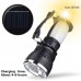 Solar Rechargeable Flashlight Camping Tent Light Lantern LED Flashlight Lamp 