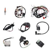Complete ATV Wiring Harness Kit QUAD Go Kart Wiring Harness 8Pole Magneto Stator for CG125 150 250CC 