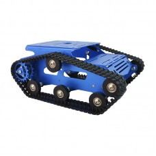 Tracked Tank Chassis CNC RC Tank Chassis Aluminum Alloy for Arduino DIY Unfinished Blue 