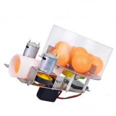 RC Tank Turret 180°Rotating Ping Pong Ball Shooter for RC Tank Chassis DIY Fans 