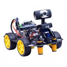 Programmable Robot Car Kit Unfinished 2-DOF PTZ Tracking Line Obstacle Avoidance [WiFi Version]