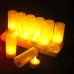 12 Flickering Rechargeable LED Tea Light Candles Flameless for Dinner Wedding Party 