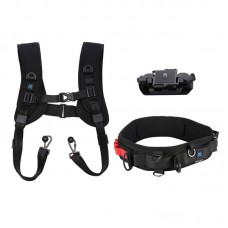 PKT38 Camera Waist Belt Strap + Camera Double Shoulder Strap + Camera Clip for DSLR SLR