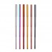 2 Sets of Telescopic Straw Reusable Stainless Steel & Cleaning Brush & Storage Bag Colorful 