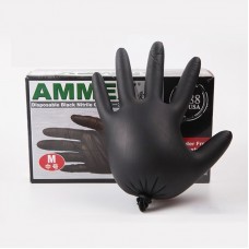 100pcs Black Disposable Gloves L Size Tattoo Nitrile Gloves Extra Strong             