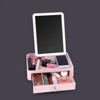 37 LED Touch Screen Makeup Mirror Dimmable Night Light Rotatable Table Top Vanity Mirror 