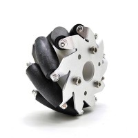 1pc 100mm/4" Mecanum Wheel Aluminum Alloy Omini Wheel w/ Coupling for 8mm Hub Robot Car 
