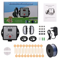 X-881B Underground Electric Dog Fence System Dog Training Shock Collar Waterproof for 2 Dogs 