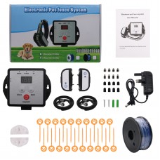 X-881B Underground Electric Dog Fence System Dog Training Shock Collar Waterproof for 2 Dogs 