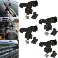 4pcs RH40 Kayak Fishing Rod Mount 360° Adjustable Kayak Fishing Rod Holder Side Rail Mount Kit