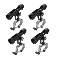 4pcs RH20 Boat Fishing Rod Holder Clamps 360° Adjustable Raft Fishing Rod Holder Mount