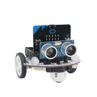 2WD Programmable Robot Car Kit Unfinished Microbit Robot Car RC Smart Car Kit (w/ Microbit Board)