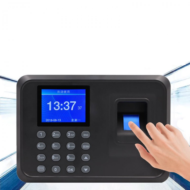 F01 Biometric Fingerprint Time Clock Employee 2.4" Screen SoftwareFree