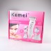 KM-7202 Women Rechargeable Electric Shaver Facial Cleaning Brush for Women Body Hair Trimmer 