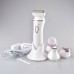 KM-7202 Women Rechargeable Electric Shaver Facial Cleaning Brush for Women Body Hair Trimmer 
