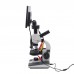 400X Blood Microscope Digital Microscope 5MP Pixel XSP116 + 9 Inch LCD Display + Aluminum Case           