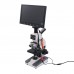 400X Blood Microscope Digital Microscope 5MP Pixel XSP116 + 9 Inch LCD Display + Aluminum Case           