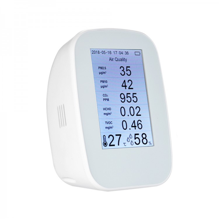 D9 Series Air Quality Monitor PM2.5 TVOC HCHO CO2 Temperature Humidity