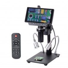 HDMI Industrial Microscope Camera 16MP 230X 4K 1080P 60FPS HDMI USB TF Card Output w/ 5.0" Screen 