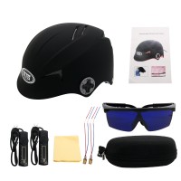 Laser Hair Cap 128 Diodes Laser Hair Growth Helmet Black + Glasses + Black Timer G128 Standard Type