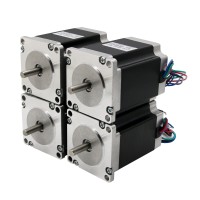 4pcs Nema 23 Stepper Motor 23HS8430 270oz.in 1.9NM Single Shaft 76mm 3A CNC Router Stepper Motor Kit     