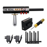 The Real AKS Long Range Gold Detector 6 Antennas Plastic Case for Silver Gem Diamond Black + Filter