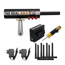 The Real AKS Long Range Gold Detector 6 Antennas Plastic Case for Silver Gem Diamond Black + Filter