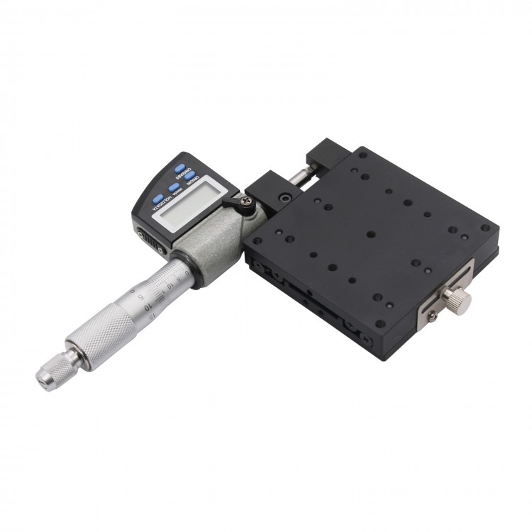 X-Axis Manual Linear Stage High Precision 80*80mm with Digital Micrometer LCD ts 