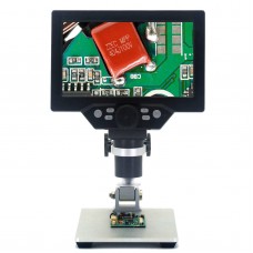 Digital Microscope 12MP 1200X 1080FHD 7" LCD Display Adjustable Angle 8 LEDs  G1200 Standard Version 