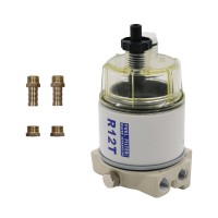 R12T Spin-On Diesel Fuel Filter Water Separator Complete Kit for Generator Trucks Construction Industrial Uses  