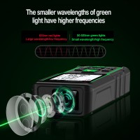 Laser Distance Meter 50M Digital Laser Rangefinder Voice Broadcast for Outdoor Indoor Uses SW-50G 